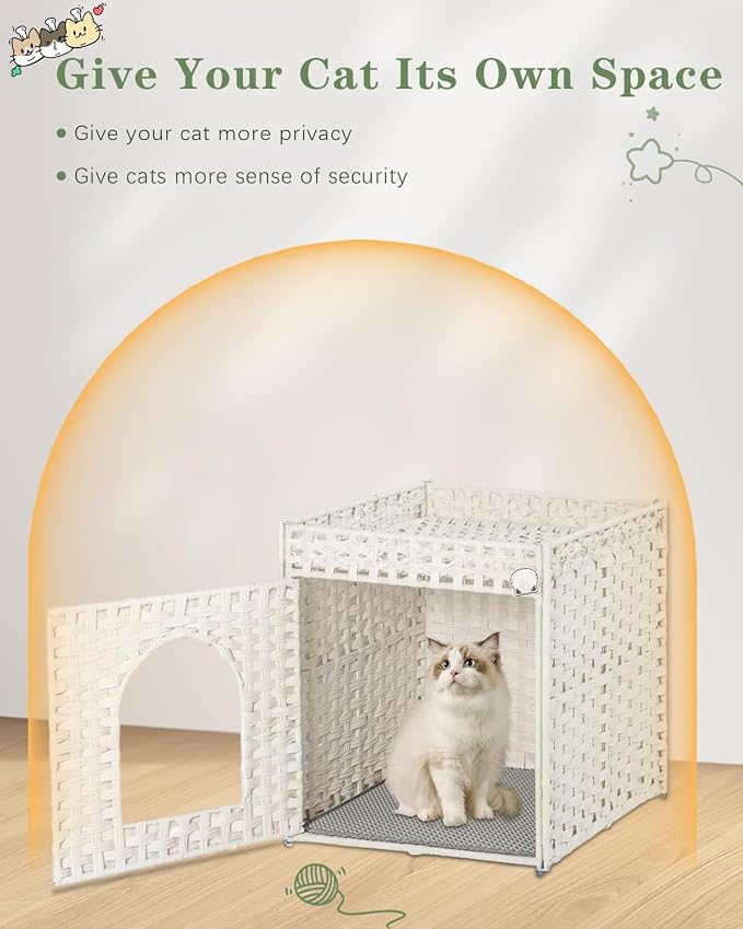 Cat Litter Box Enclosure Furniture, Hidden Litter Box - Image 7