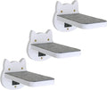 ESPETS White Painted Wooden Cat Wall Floating Steps Set of 3 by ESPETS