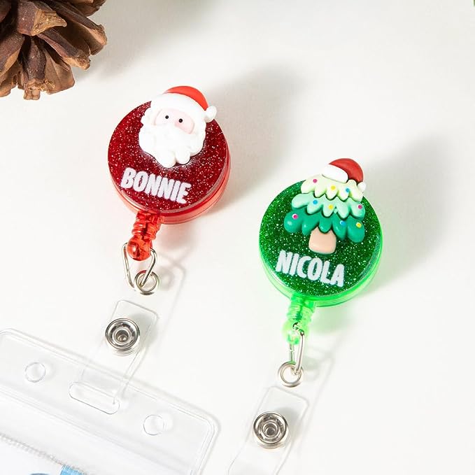 callie Personalized Christmas Badge Reel - Image 3