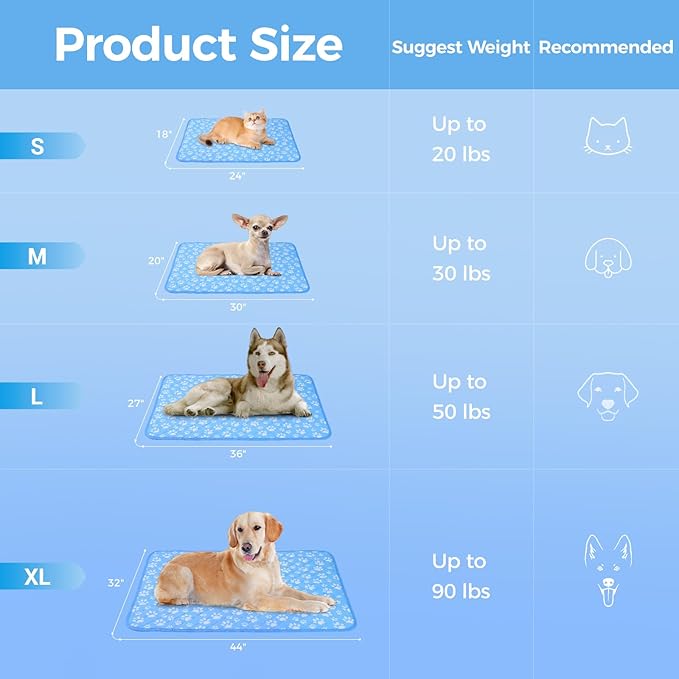 Rywell Cooling Mat for Dogs Extra Large, Washable Non-Toxic Portable Kennel Dog - Image 9