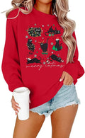 FRYAID Cat Sweatshirt Women Funny Black Cat Graphic Sweater Casual Cat Crewneck by FRYAID