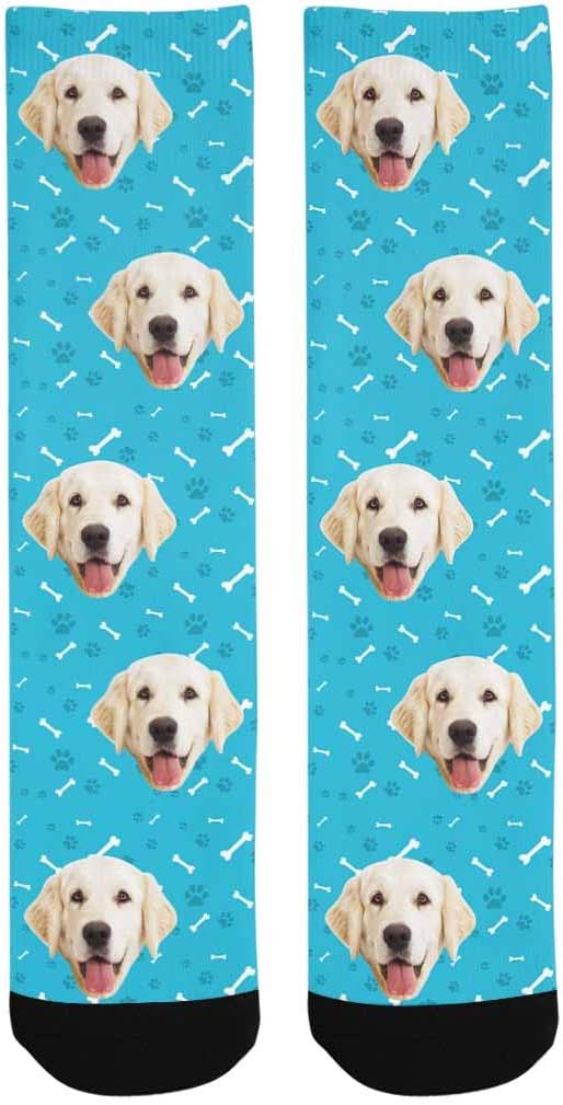 MyPupSocks Custom Personalized Photo Pet Face Socks, Cat and Dog Tracks Paws - Image 5