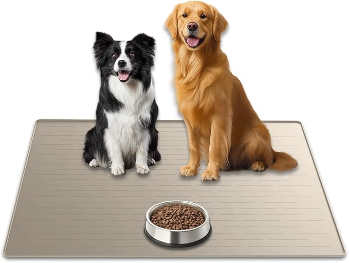 31.8"x23.8" Extra Large Pet Food Mat, Silicone Dog Mats by WelcometoULTIBE
