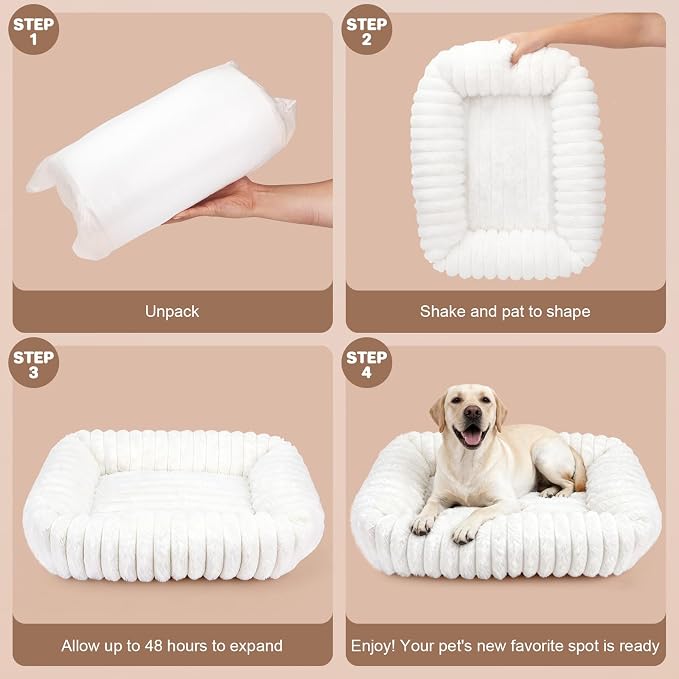 Dog Beds Large Sized Dog, Washable Self Warming Dog Cat Bed Rectangle - Image 6