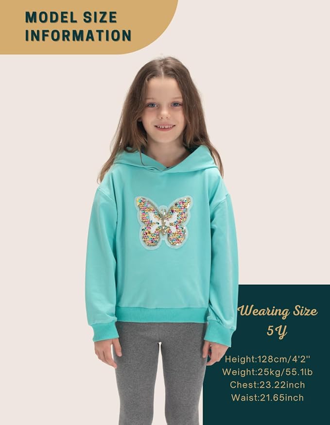 WELAKEN Sweatshirts for Girls Toddler & Kids II Little Girl's Pullover Tops - Image 2