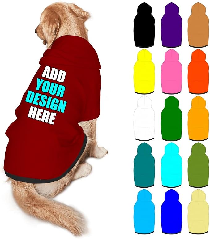 Custom Dog Clothes with Photo Name Logo Personalized Dog Sweaters by Mynvzrk