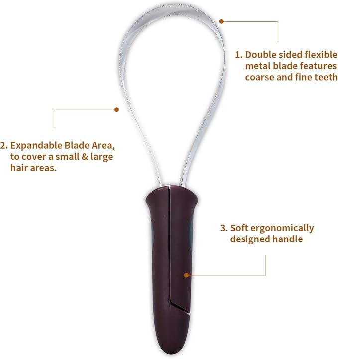 Dual-Sided Shedding Blade with Stainless Steel Blade De-Shedding Tool - Image 3