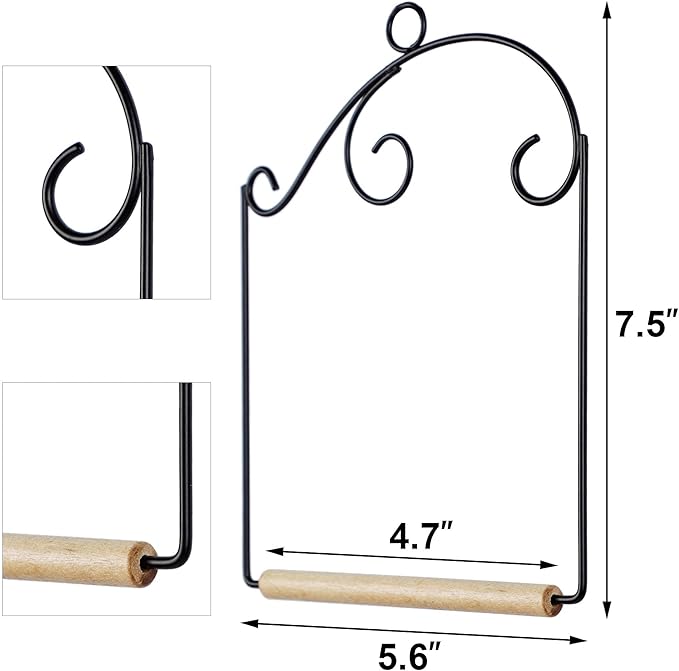 winemana Set of 3 Hummingbird Swings, Rust Resistant Metal Frame, Wooden Dowel - Image 3