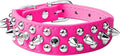 Spiked Dog Collar Soft Pu Leather Mushrooms Rivet Spike Studded Puppy by Unknown