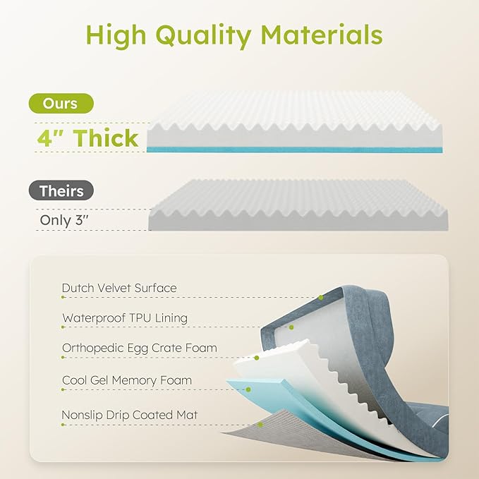 Jumbo Dog Bed for Extra Large Dogs, Orthopedic Dog Bed - Image 3