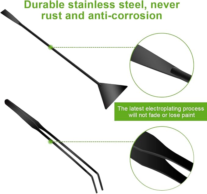 Quarium Aquascape Tools Kits, 4 in 1 Anti-Rust Aquatic Plant Aquascaping Tool - Image 3