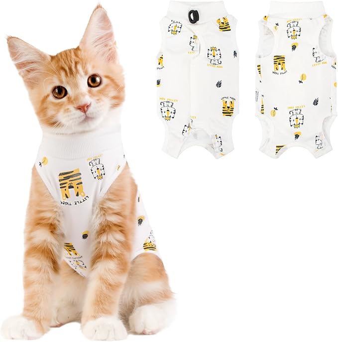 Cat Recovery Suit Female, Breathable Cat Onesie After Surgery Female by Coppthinktu