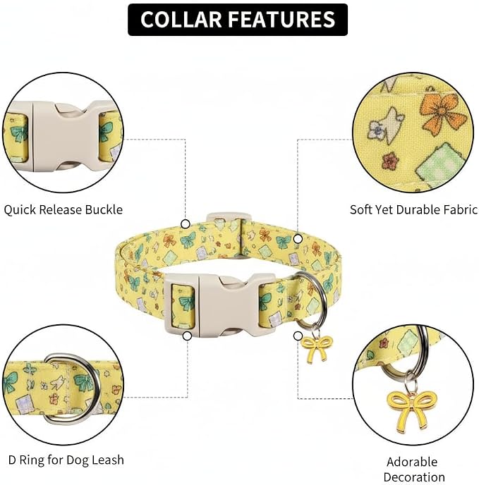 Bow Dog Collar for Large Dogs, Cute Dog Collar - Image 3