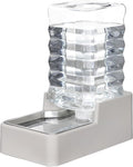 RIZZARI Stainless Steel Pet Water Feeder: 9L Gravity Leak-Proof Auto Refill by RIZZARI