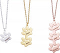 Personalized Cute Dog Cat Paw Name Necklace Forever Love Custom Heart Pendant by RESVIVI