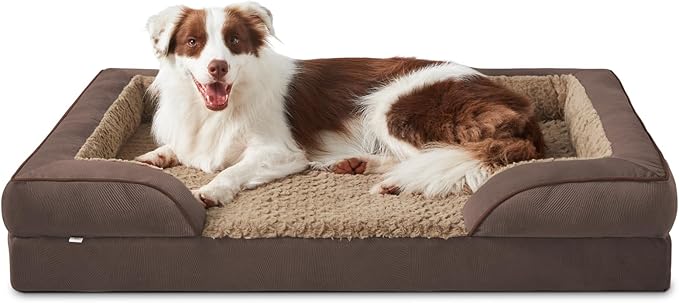 INVENHO Orthopedic Dog Bed for Large Dogs, Washable Waterproof, Egg-Crate Foam by INVENHO
