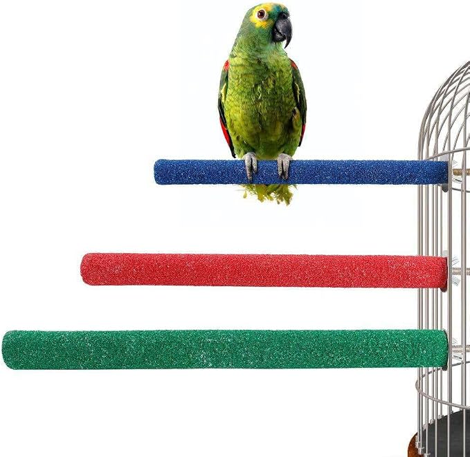 10 Pcs Parrot Perch Stand Bird Perch Stand Toy Colorful Paw Grinding Stick Cage - Image 6
