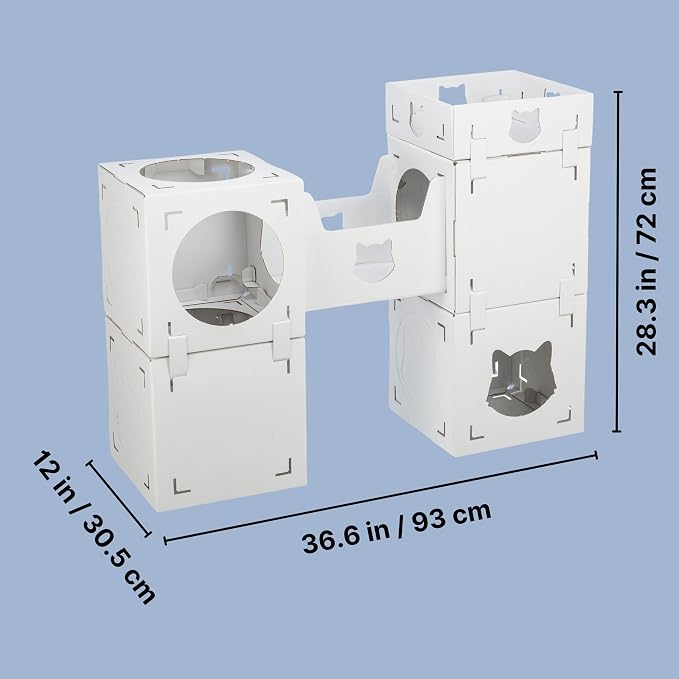 Trixie Casa Cara Modular Cardboard Cat Condo, Corrugated Indoor Cat Condo & - Image 7