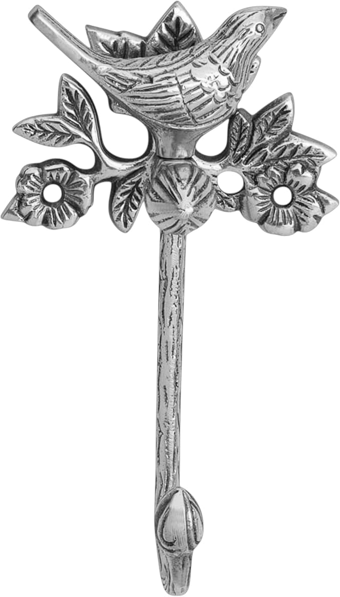 Solid Brass Bird Antique Towel Hook Bathroom Accessories Retro Bathroom by Stylentdecor