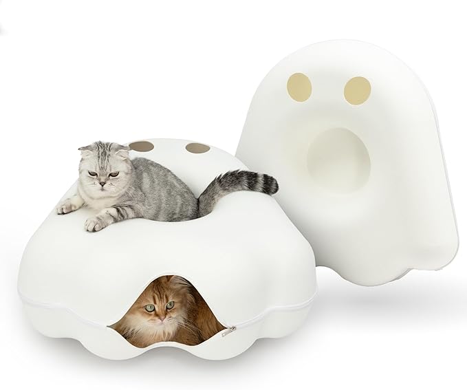 Cattasaurus Unique Gothic Peeka-Boo Cat Cave Duo Jumbo Set, Extra Spacious by Cattasaurus