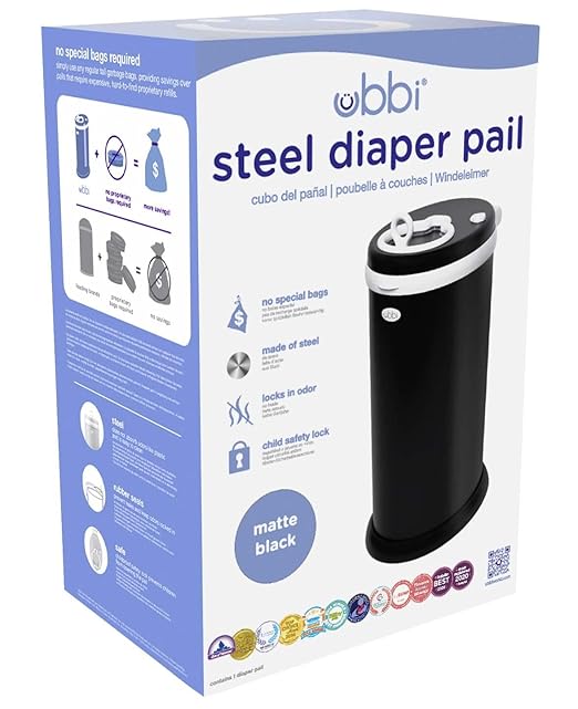 Ubbi Steel Diaper Pail, Odor Locking, No Special Bag Required, Award-Winning - Image 3