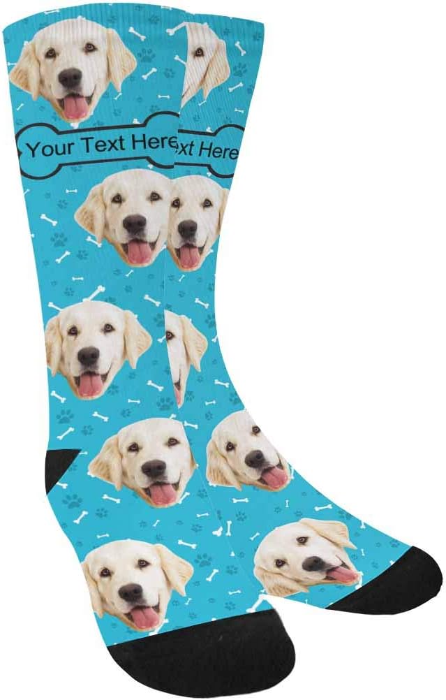 MyPupSocks Custom Personalized Photo Pet Face Socks, Cat and Dog Tracks Paws by MyPupSocks