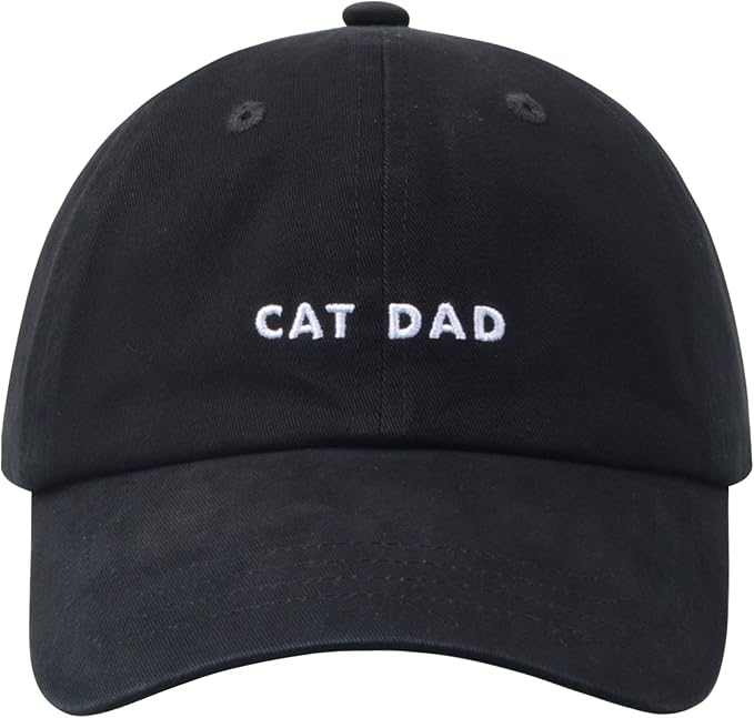 Cat Mom & Dad Hats for Proud Cat Parents | for Men & Women | Embroidered Text by Hatphile
