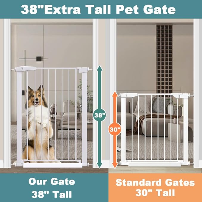 Fairy Baby 24.0"-26.7" Inch Narrow Baby Gate, Metal Safety Child Gate - Image 3