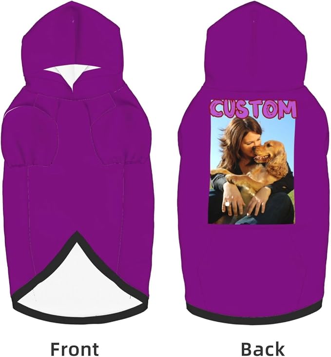 Custom Dog Hoodie Add Your Design Soft & Warm Personalized Photo Text Logo Name - Image 5