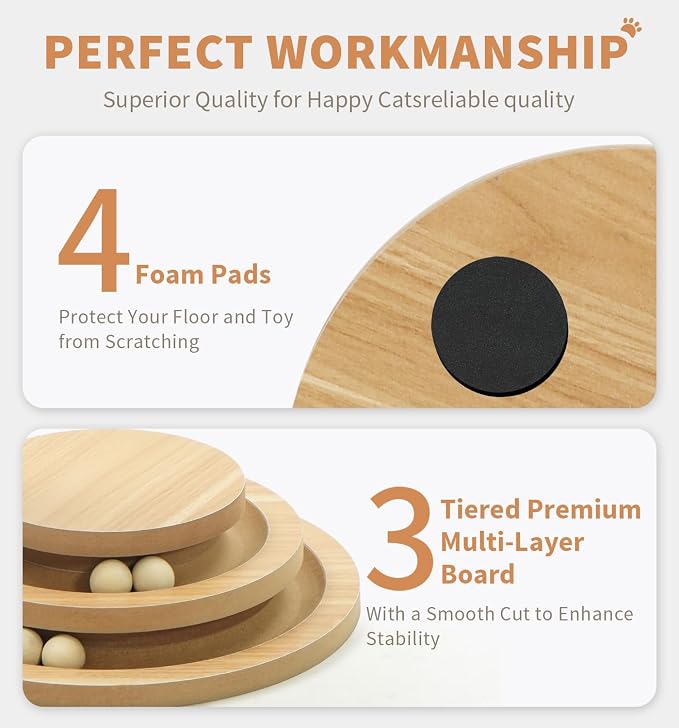Made4Pets Cat Scratching Post Cat Scratcher Kitten Toys - Image 6