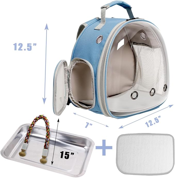 Small Bird Travel Backpack Carrier Cage, Backpack to Transport Backpack Carrier - Image 2