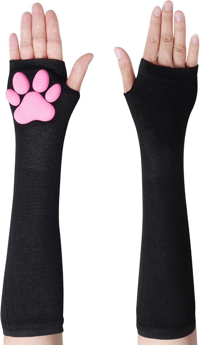 Nydotd Cat Paw Pad Mittens Gloves Kawaii Pink 3D Claw Fingerless Cute Cat - Image 6