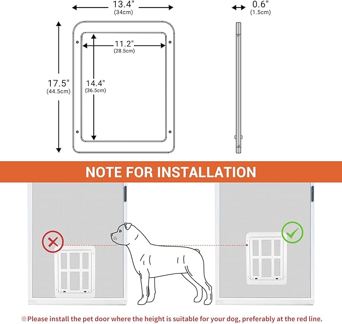 PETLESO Large Dog Door for Screen Door - Image 3