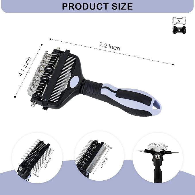 3-IN-1 Pet Deshedding and Grooming Tool, Grooming Brush - Image 4