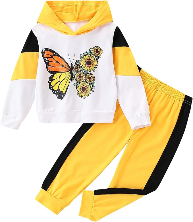Toddler Baby Girls Clothes Long-sleeve Tie Dye Hoodie Sweatshirt Pants Hooded by Axumity