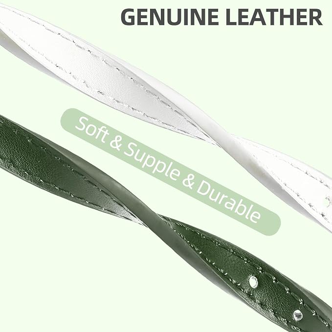 PUPTECK 2 PCS Soft Genuine Leather Cat Kitten Collar - Image 4