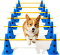 Dog Agility Course Backyard Set, Dog Agility Hurdle Cone Set by Lupar