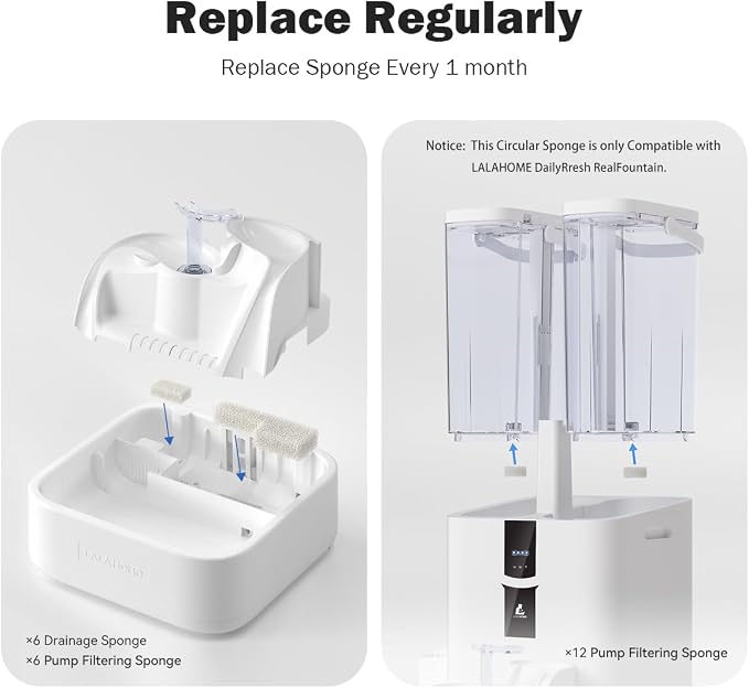 Cat Water Fountain Filter Sponge Replacement Foam Filters Compatible - Image 4
