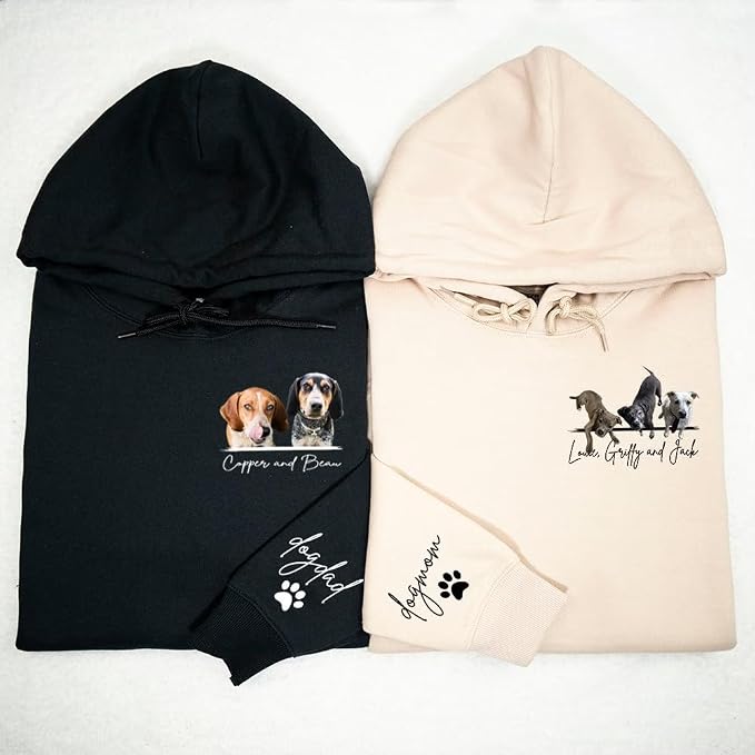 Personalized Embroidered Dog Hoodie, Personalised One-Line Dog Shirt, Unisex - Image 4