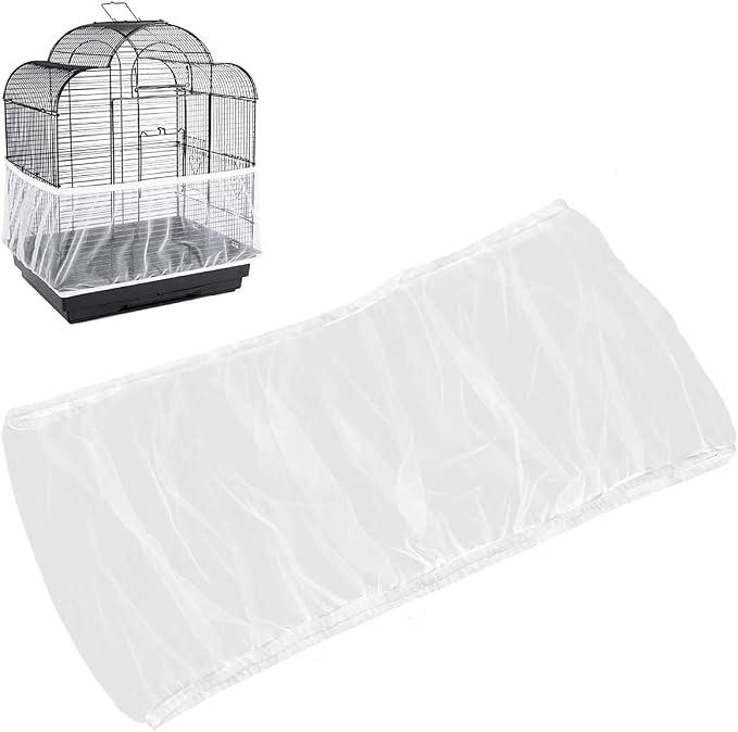 Universal Bird Cage Seed Catcher, Seed Catcher Guard Net Cover, Parrot Nylon by BSBMIEQM