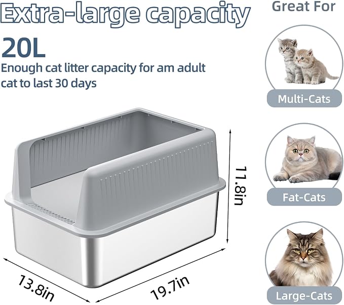 Stainless Steel Cat Litter Box - Image 2