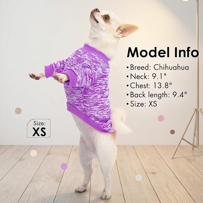 1 Pc Dog Sweaters for Small Dogs Girl Boy Winter Fleece Clothes Warm Soft Dog - Image 3