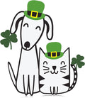 Fiwochic St Patrick's Dogs Cat Decorations Metal Shamrock Wall Art Irish Pet by Unknown