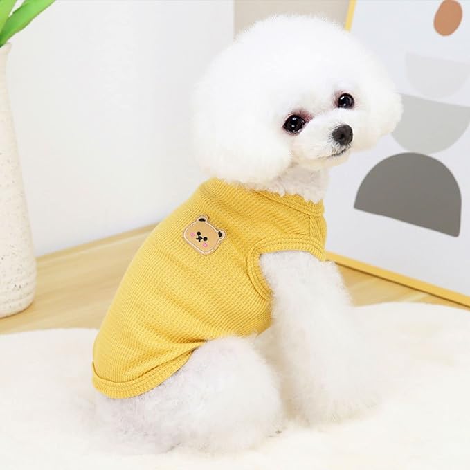 Pet-Clothes Fleece Cotton Dog Shirt Warm Soft Breathable Stretchy Tee - Image 5