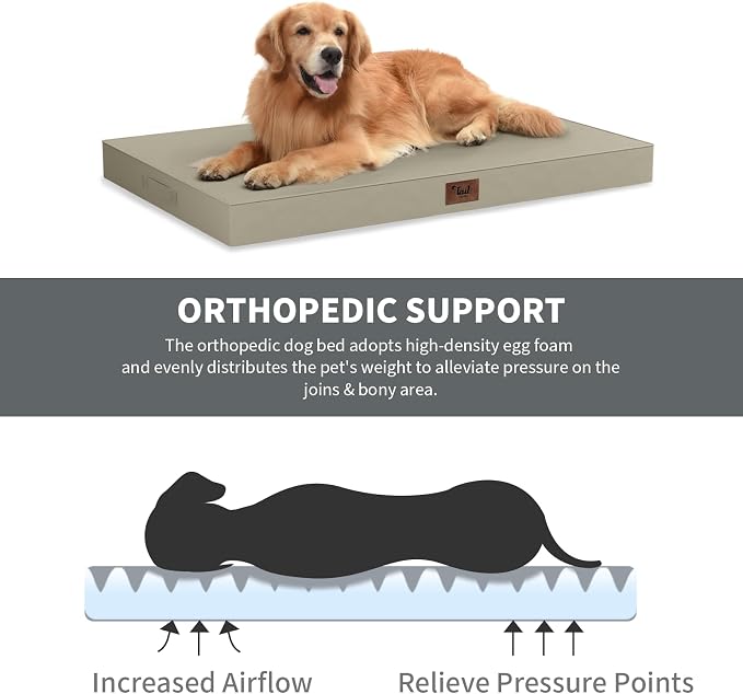 Outdoor Dog Bed for Small Dogs, Waterproof Dog Crate Bed for Medium Dogs Cats - Image 3