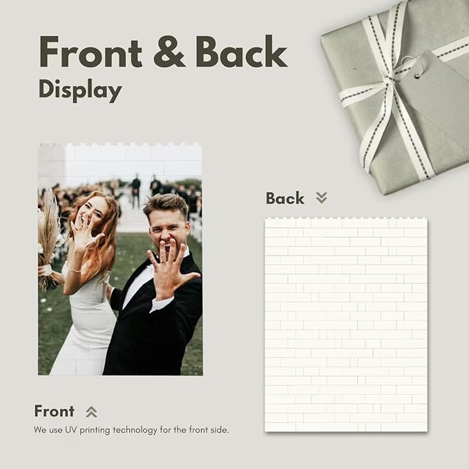 NAZENTI Personalised Map Print Heart Building Block, Wedding Present, - Image 7