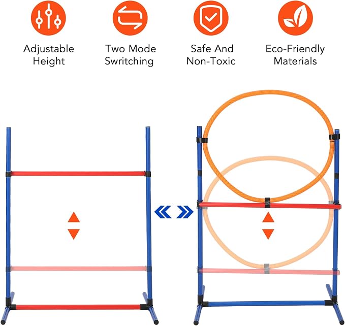 CuisinSmart Dog Agile Course Backyard Set, Dog Obstacle Course Backyard - Image 3