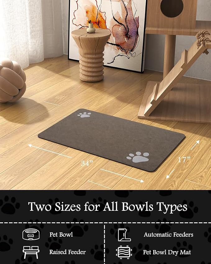 Pet Feeding Mat-Absorbent Dog Mat - Image 6
