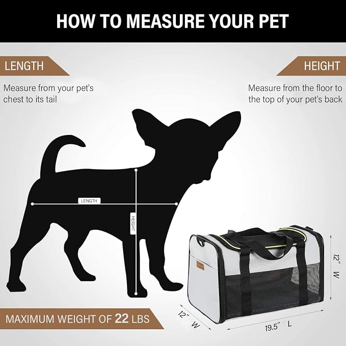 Cat Carrier - Portable Foldable Dog Pet Carrier, Soft-Sided Pet Bag up to 28 Lbs - Image 2