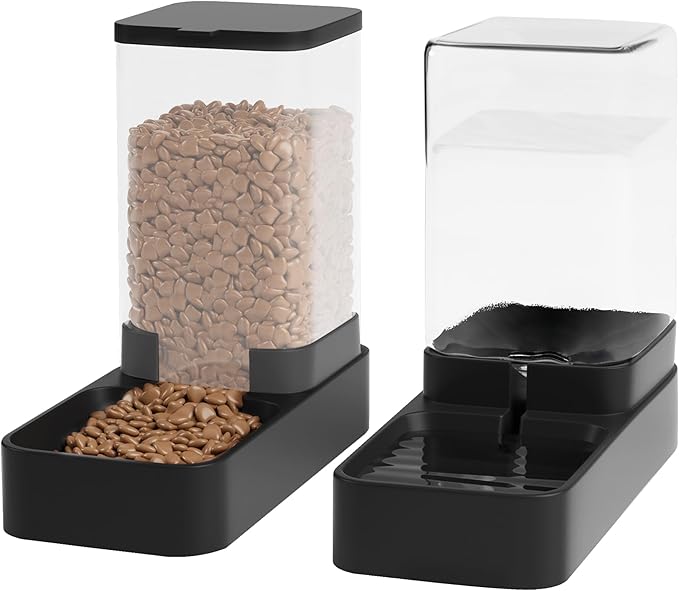 Automatic Cat Feeder and Water Dispenser in Set by Unknown